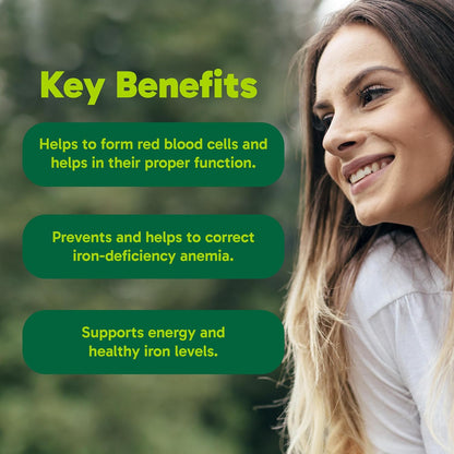 Organika 加拿大製造的絕對鐵 - 雙甘氨酸鐵 - 高利用率，溫和不傷胃，提高鐵含量 - 有益於女性和素食者 - 120 粒膠囊