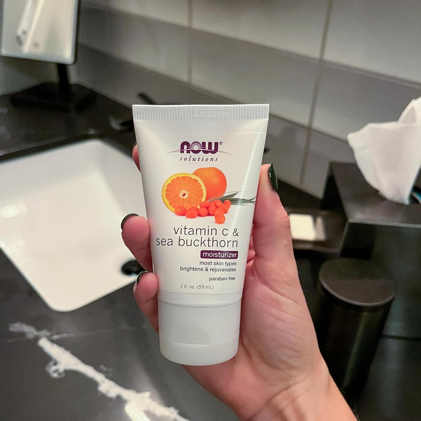 NOW Solutions Vitamin C and Sea Buckthorn Moisturizer, 59mL