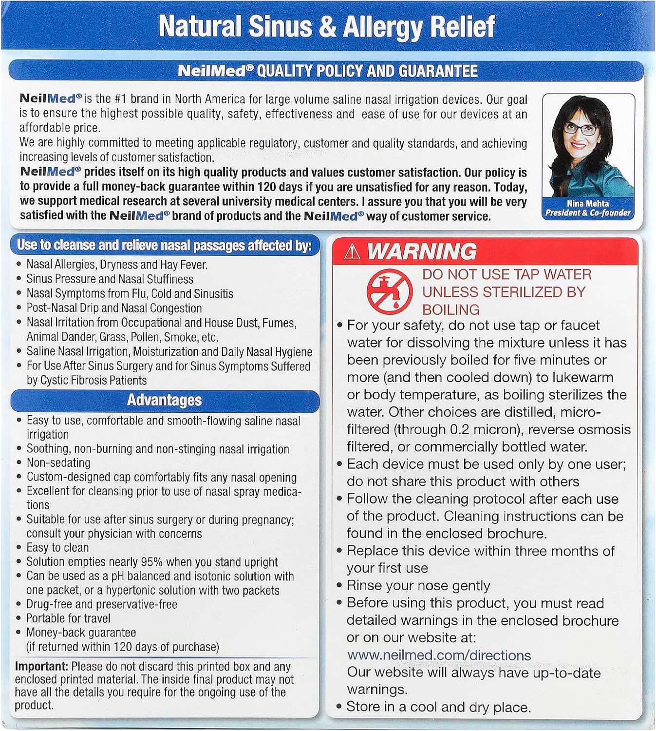 NeilMed 鼻窦冲洗液，预混 50 袋