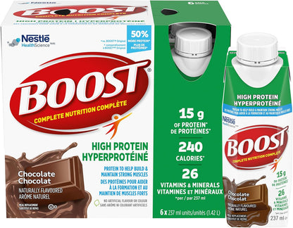 BOOST 15g 蛋白质代餐饮料，巧克力味，6x237ml，每箱 4 瓶，包装可能有所不同 & 原味代餐饮料，香草味，6x237ml，每箱 4 瓶，包装可能有所不同
