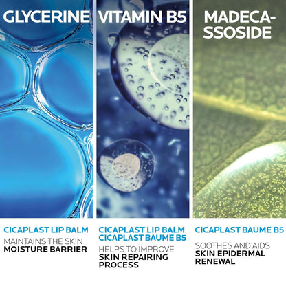理肤泉 Cicaplast Baume B5 干性肌肤修复多用途润唇膏，含润唇膏套装，适用于婴儿、儿童、青少年和成人。适用于敏感肌肤，无香型