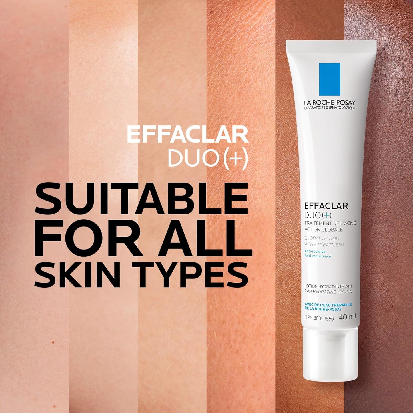 La Roche-Posay Acne Face Cream with Salicylic Acid & Niacinamide, Effaclar Duo+ Face Moisturizer for Oily, Acne-Prone & Sensitive Skin. Helps Clear Pimples, Remove Blackheads & Prevent Breakouts, 40ML