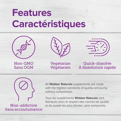 Webber Naturals 褪黑激素 10 毫克強效，150 片速溶片，助眠，素食