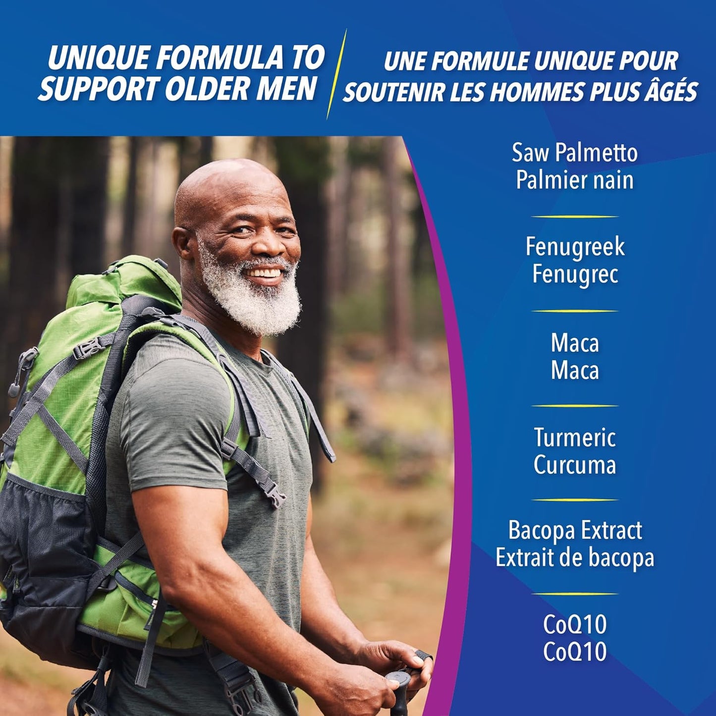 Progressive Advanced 複合維生素，適合 50 歲以上男性，含瑪卡、薑黃、假馬齒莧萃取物和輔酶 Q10。有助於增強免疫力、改善關節健康、促進心臟健康並緩解炎症，100% 完整配方，加拿大製造，120 粒裝