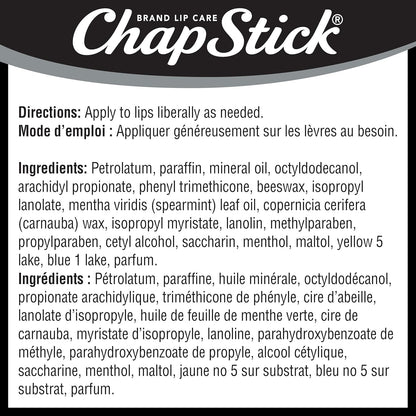 ChapStick 经典润唇膏，薄荷味，2 支