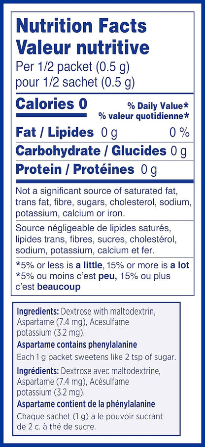 EQUAL 0 Calorie Sweetener, Sugar Substitute, Zero Calorie Sugar Free Sweetener Packets, Sugar Alternative, 2000 Count