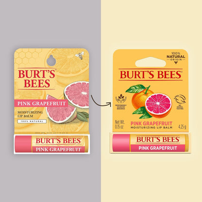 Pink Grapefruit Moisturizing Lip Balm Blister by Burts Bees for Unisex - 0.15 oz Lip Balm