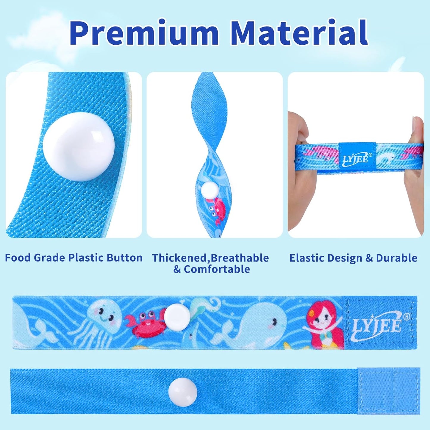 LYJEE Sea Sickness Wristbands for Kids Motion Sickness bands For Kids Cruise Ship Vacation Anti Nausea Wristbands All-Natural Non Drowsy Relief Acupressure Treatment