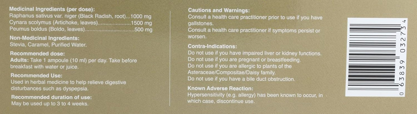 Root Of Life/ La Racine De Vie 黑萝卜朝鲜蓟 Boldo（30 支安瓿）30 支