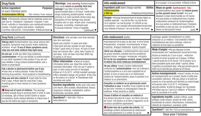 泰诺强效溶解包，500 毫克对乙酰氨基酚止痛退烧药，便携式粉末包，缓解轻微疼痛，不含布洛芬和阿司匹林，浆果味，12 片