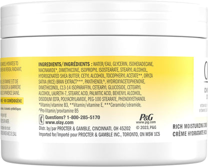 Olay Complete + Rich Moisturizing Cream Fragrance-Free, 3-in-1 Hydrating Face Cream for Dry Skin with Vitamin B3, Vitamin E, and Ceramides, 251 mL