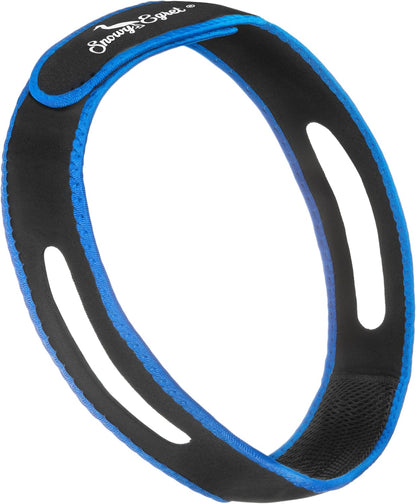 防打鼾下巴带 - 打鼾解决方案和打鼾装置，采用舒适氯丁橡胶，可改善睡眠（25 英寸长 x 2 英寸宽）可调节止鼾装置，男女适用