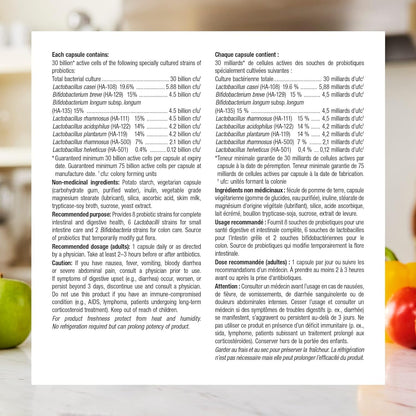 Webber Naturals 益生菌 300 亿活性细胞，8 种益生菌菌株，30 粒胶囊，用于消化和维生素 B100 复合物，定时释放，140 片，支持能量产生和代谢，纯素