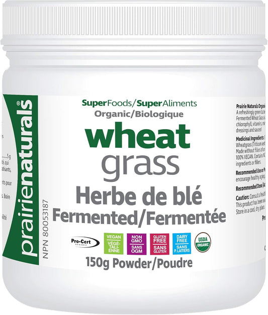 Prairie Naturals 有机发酵小麦草汁粉 - 150 克