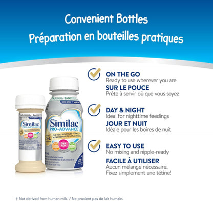 Similac Pro-Advance 1 段嬰兒配方奶粉，我們最接近母乳的配方，含 2’-FL，易於消化，0 個月以上，即食，16 x 235 毫升