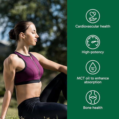 Organika 维生素 D3 + K2 (MK7) - 每粒胶囊含 1000IU D3 和 120mcg K2 - 高效，支持健康的免疫功能和骨骼 + 牙齿 - 120 粒胶囊