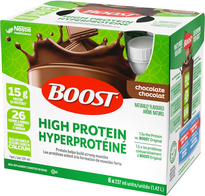 BOOST 高蛋白代餐饮料，巧克力味，24 x 237 毫升