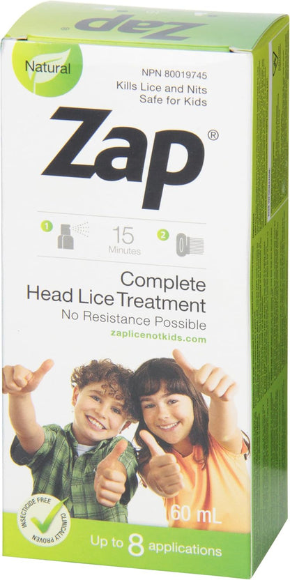 Zap 噴霧乳液 - 全面除蝨，60 毫升