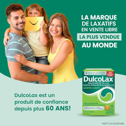 Dulcolax 比沙可啶片，5 毫克刺激性泻药，用于缓解偶尔便秘，适用于成人、6 岁以上儿童和哺乳期妇女的泻药和便秘缓解，10 片