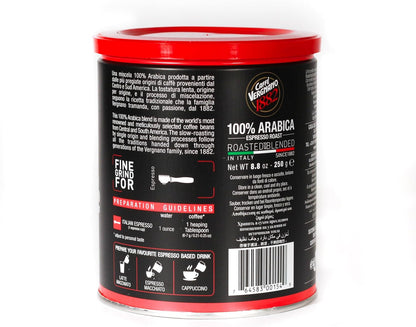 Caffè Vergnano 阿拉比卡浓缩咖啡罐装，250 克（包装可能有所不同）