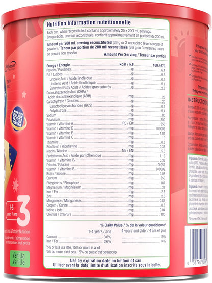 Enfagrow A+ Child & Toddler Nutritional Drink, 26 Nutrients including Brain Building DHA, Ages 1-5, Vanilla Flavour, Powder, 907g
