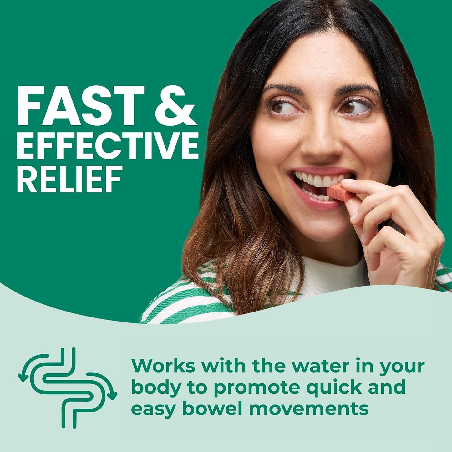 DulcoLax 软咀嚼片，用于缓解偶尔便秘的温和泻药，适用于成人和 12 岁及以上儿童，纯素、无刺激、无麸质泻药，混合浆果味，30 片