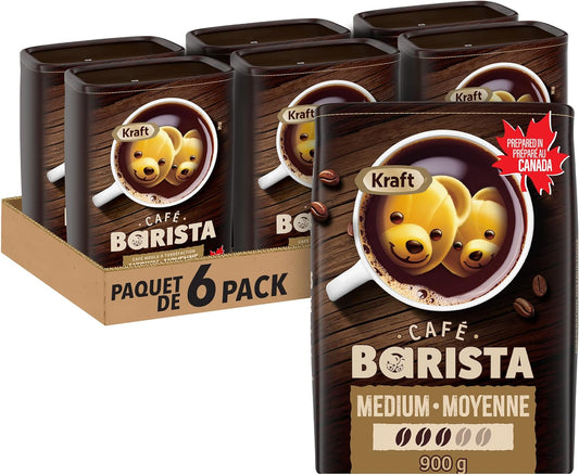 卡夫咖啡师中度烘焙研磨咖啡，6 支装