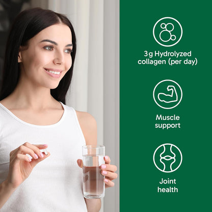 Organika 增強型膠原蛋白膠囊 - 有益於頭髮、皮膚、指甲和關節健康 - 水解，吸收更佳 - 草飼，非基因改造 - 240 粒膠囊