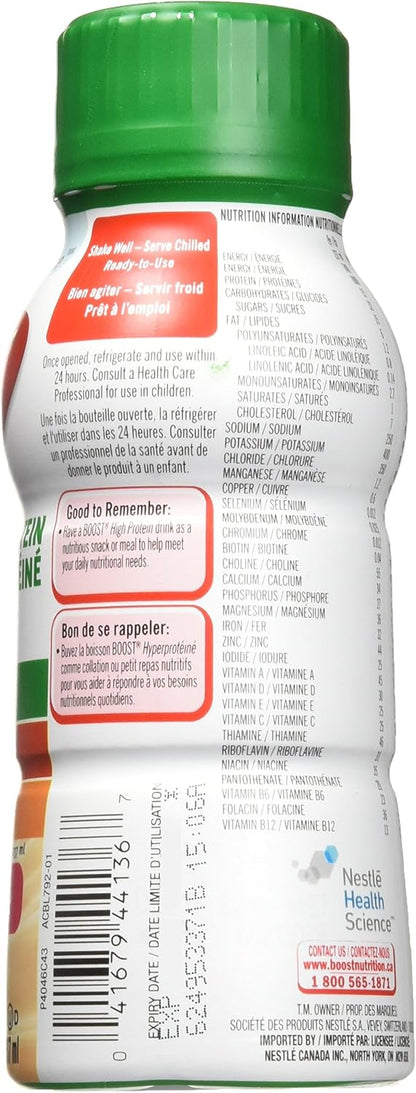 BOOST 高蛋白草莓味，6x237毫升（6包）