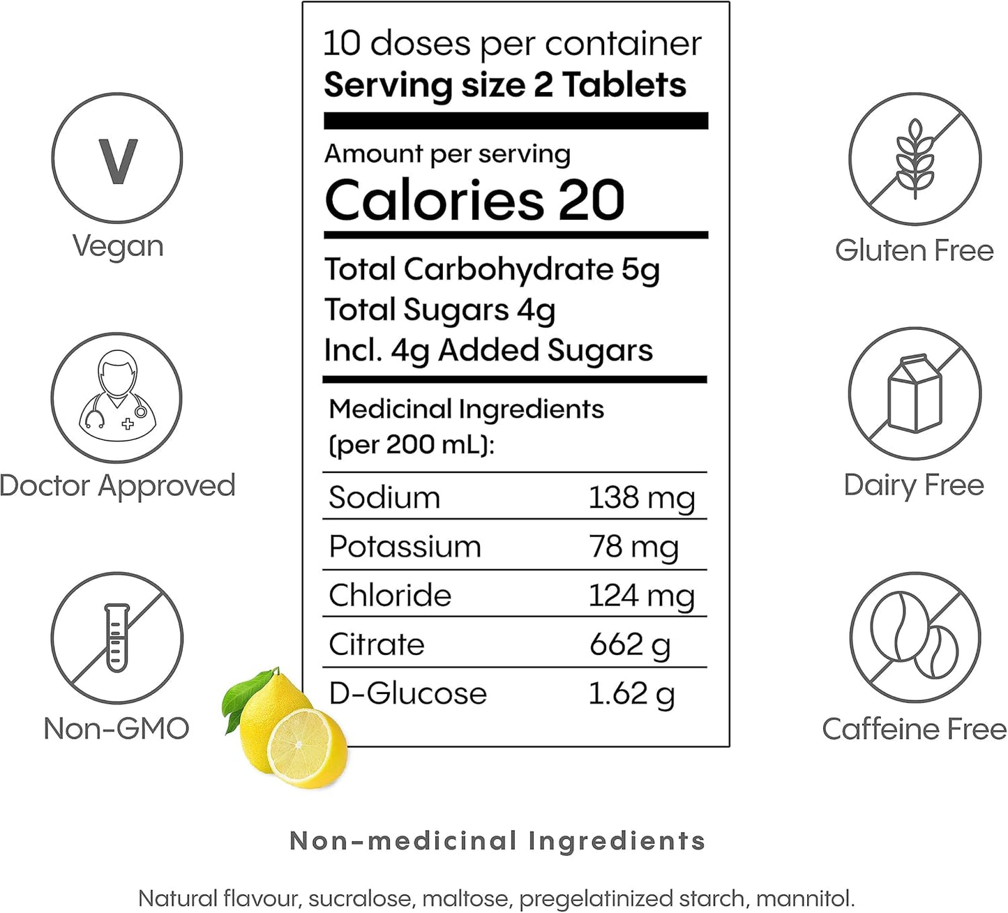 Hydralyte 泡騰電解質片 - 橙口味 20 片 & 泡騰電解質片 - 檸檬水口味 20 片