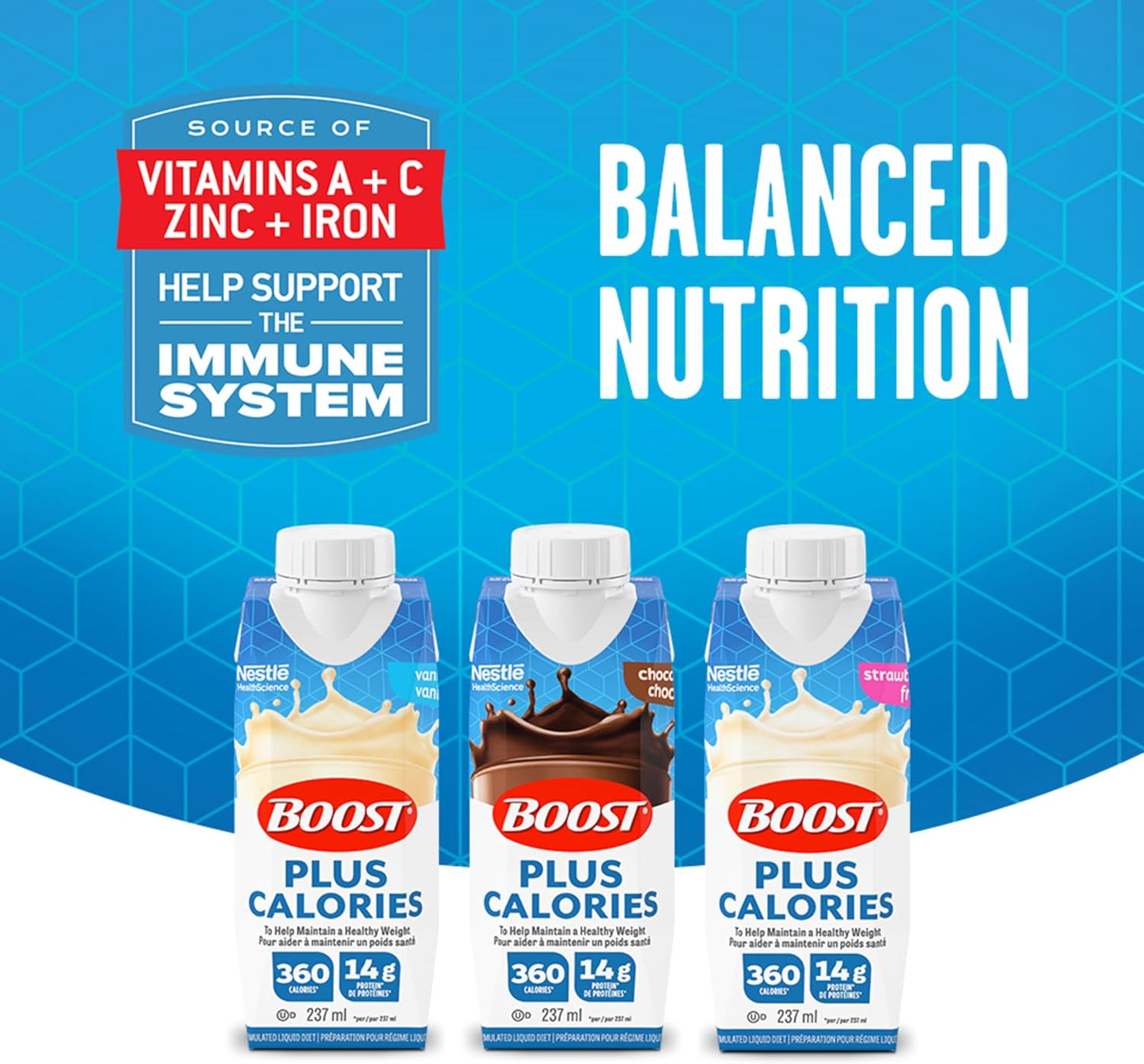 BOOST PLUS 全营养饮料 - 巧克力味，24 瓶，6.2 公斤