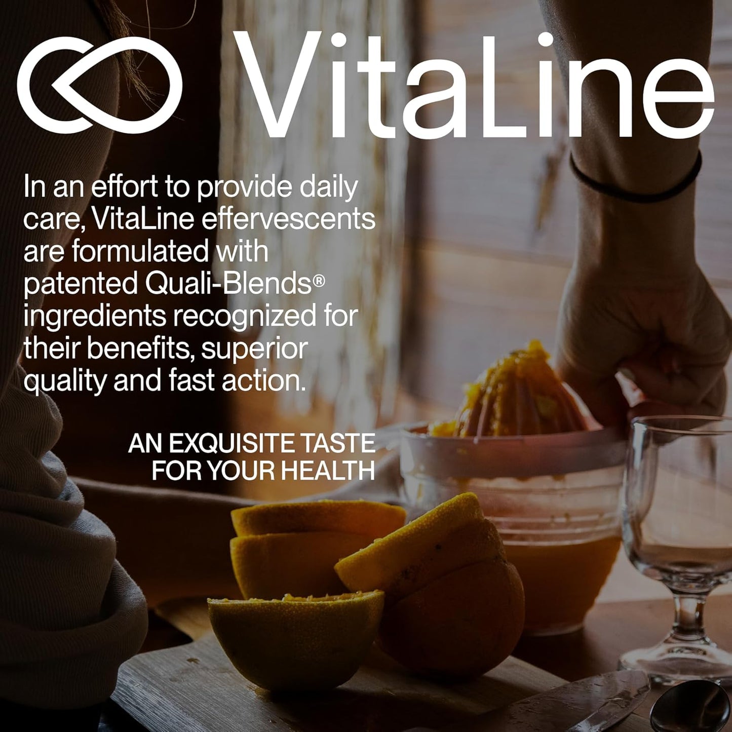 Vitaline 維生素 C 補充劑（含鋅和維生素 D）- 維生素 C 膳食補充劑，用於免疫支持 - 橙味，24 片泡騰片