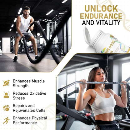 ALLBE NMN 9000 超级胶囊 - 加拿大 NAD 补充剂，用于细胞能量代谢、修复、免疫和健康衰老 - 保质期长的烟酰胺单核苷酸 150 毫克 - 60 粒胶囊