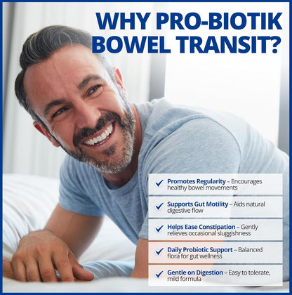 CanPrev - Pro-Biotik 肠道转运，30 粒素食胶囊，30 天用量 - 温和支持规律排便和消化平衡，益生菌可温和缓解便秘并保持健康的肠道转运时间