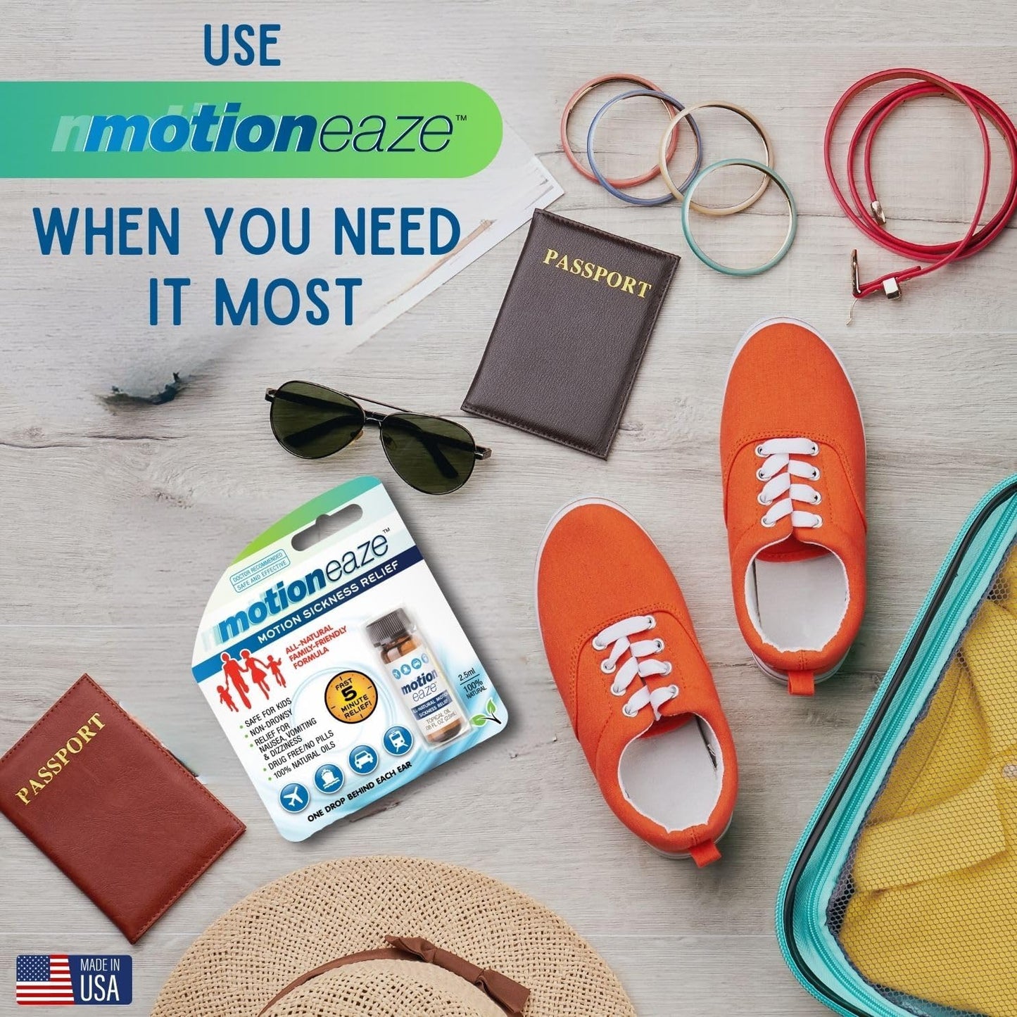 Motioneaze 晕车药 - 6瓶装 - 2.5毫升