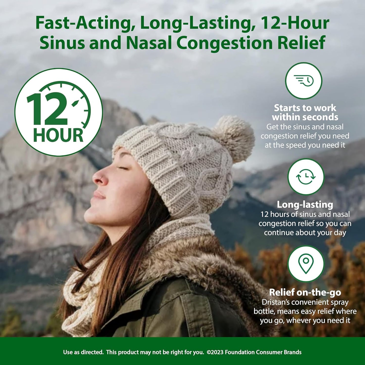 Dristan 持久薄荷喷雾 30ml，透明