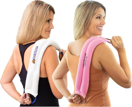 Bed Buddy 香薰加热垫和冷却颈巾，2 件装，无香型和薰衣草香型 - 微波加热垫，缓解肌肉酸痛 - 冷敷包，缓解疼痛