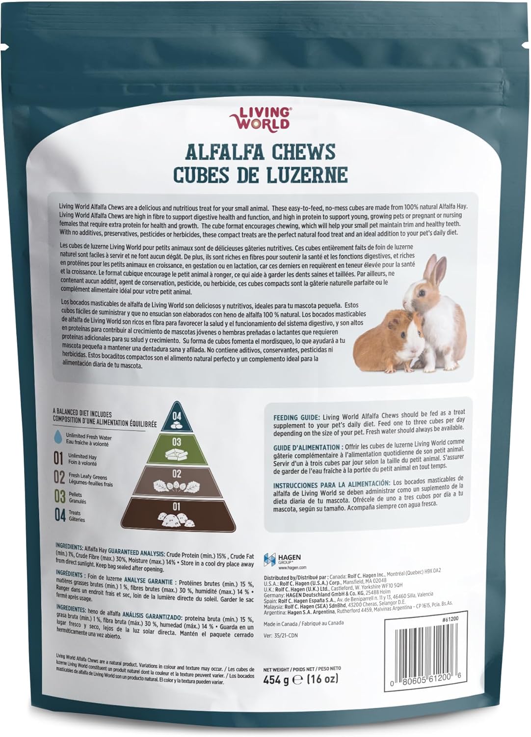 Living World 加拿大苜蓿咀嚼片 - 454克