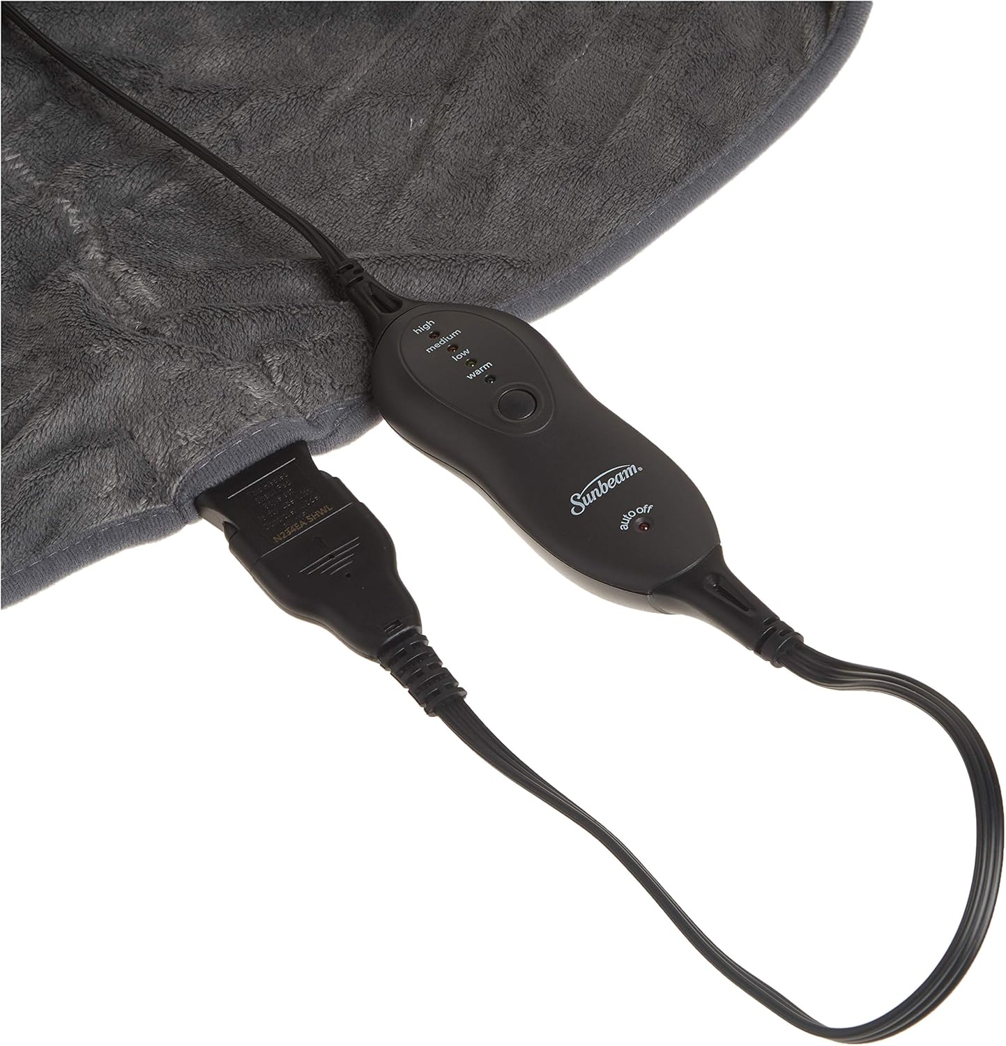 Sunbeam 加热披肩，灰色，大号