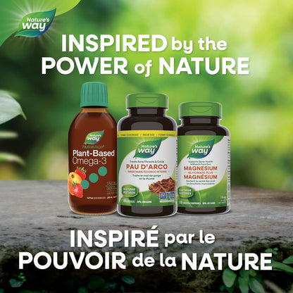 Nature's Way 保哥樹皮內皮膠囊 - 緩解喉嚨痛和感冒 - 成人草本補充劑 - 非基因改造認證 - 180 粒素食膠囊，超值裝