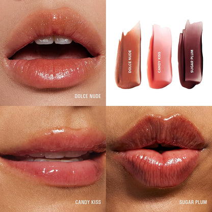 Nudestix 多肽保濕有色潤唇膏套裝 - 3 支裝，含牛油果、乳木果油和多肽
