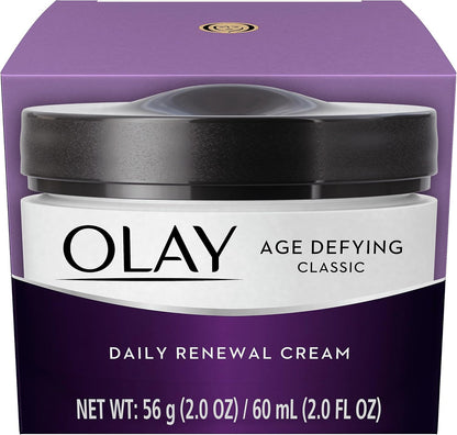 Olay Age Defying Classic Daily Renewal Cream, Face Moisturizer, 60 mL