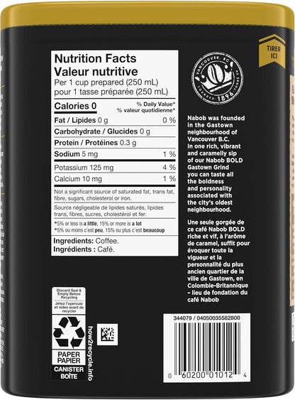 Nabob 中度浓烘焙 Gastown 咖啡粉，6 支装