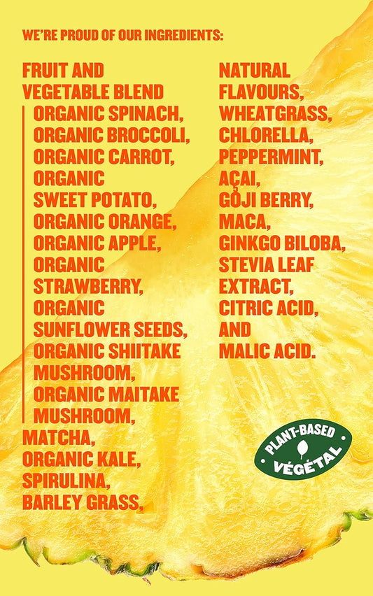 Subi | 最佳綠色超級食物 – 鳳梨芒果 | 抹茶、羽衣甘藍、大麥草、螺旋藻、巴西莓、枸杞等 | 40 天供應量 & RAW Greens 超級食品粉 桃子味，40 天供應量