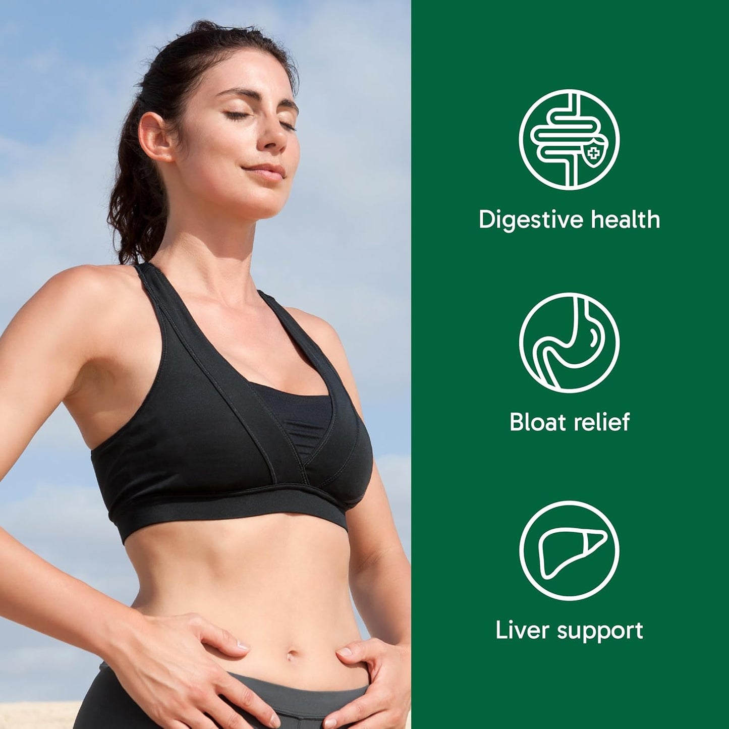 Organika Canadian-Made Digest Greens for Gut Health + Bloat Relief- Organic Greens Powder with NAC and Milk Thistle- Detox, Antioxidants, Digestion and Liver Support - Pineapple Punch Flavour- 340g