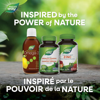 Nature's Way 西伯利亚人参根胶囊 – 有助于提高精神和身体机能 - 非转基因 – 100 粒素食胶囊