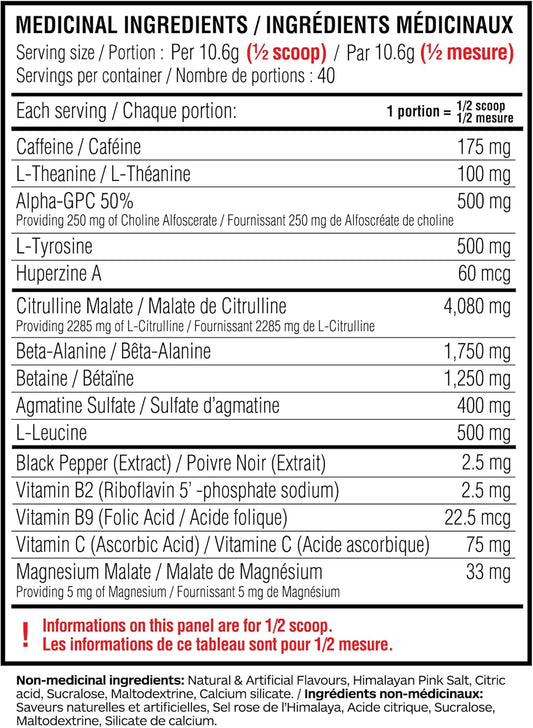 Believe Supplements - Pump Addict Max 锻炼前粉末 - 增强能量、注意力和耐力（425 克，粉红柠檬水）