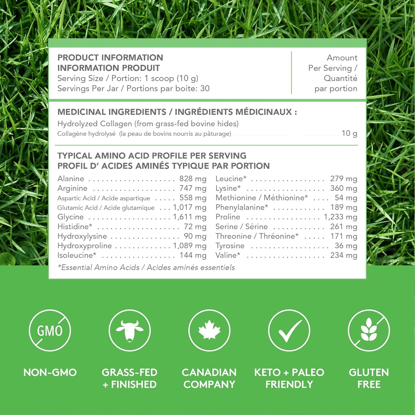 Sproos 纯优质草饲胶原蛋白粉 | 简单、干净的牧场饲养，草饲，300克桶装