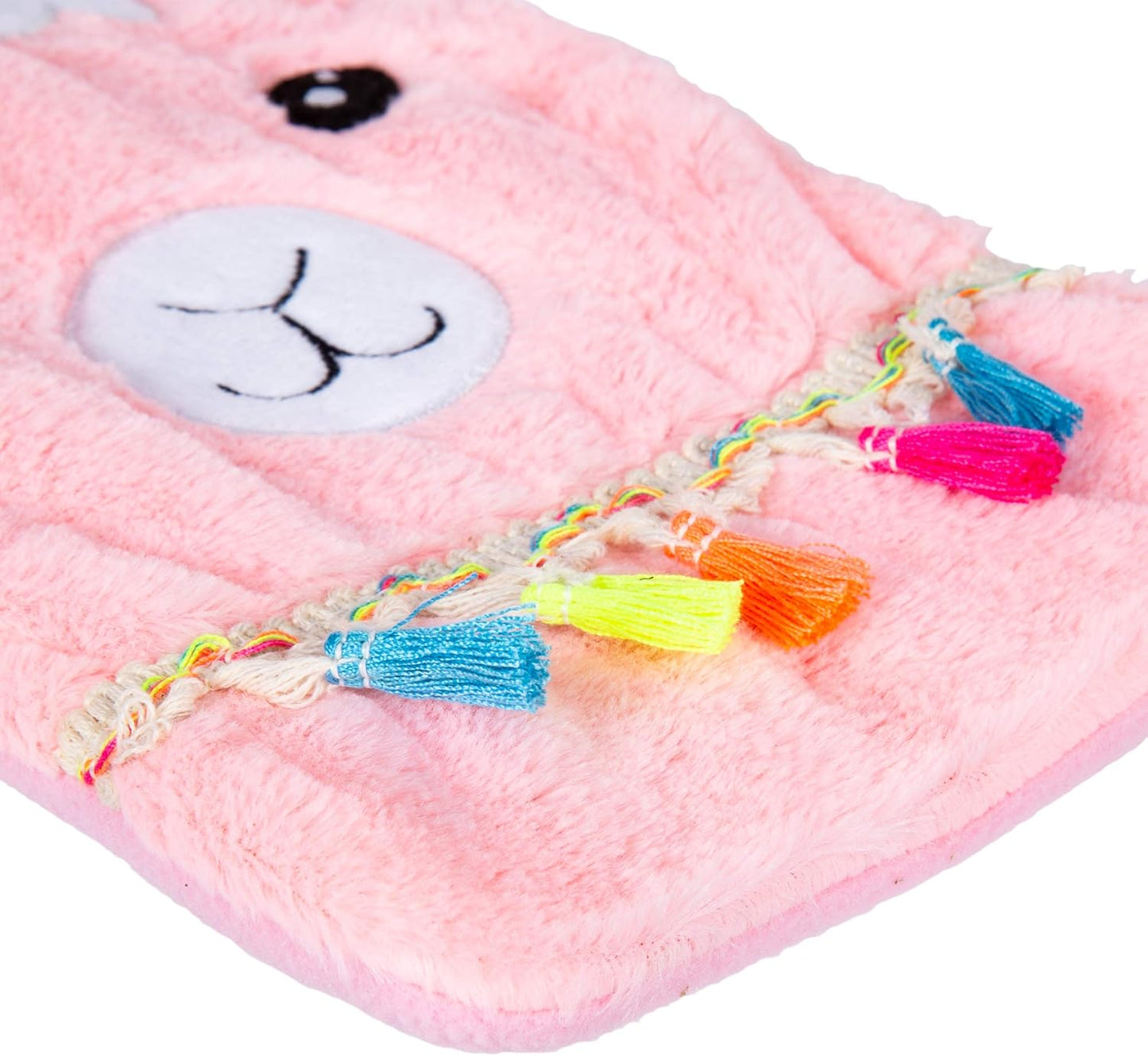 Bodico 舒适温暖新奇骆驼毛绒 1L 热水袋，10.5 英寸，粉色