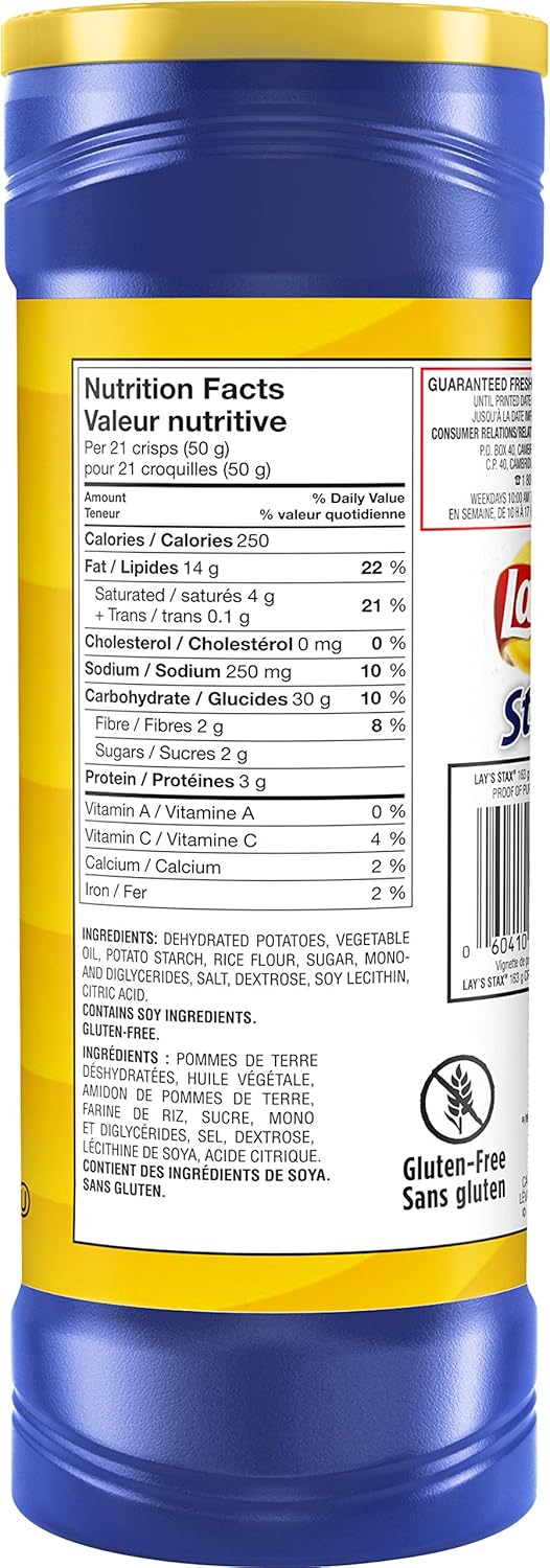 乐事 Stax 原味薯片，多包装，163 克（17 包）